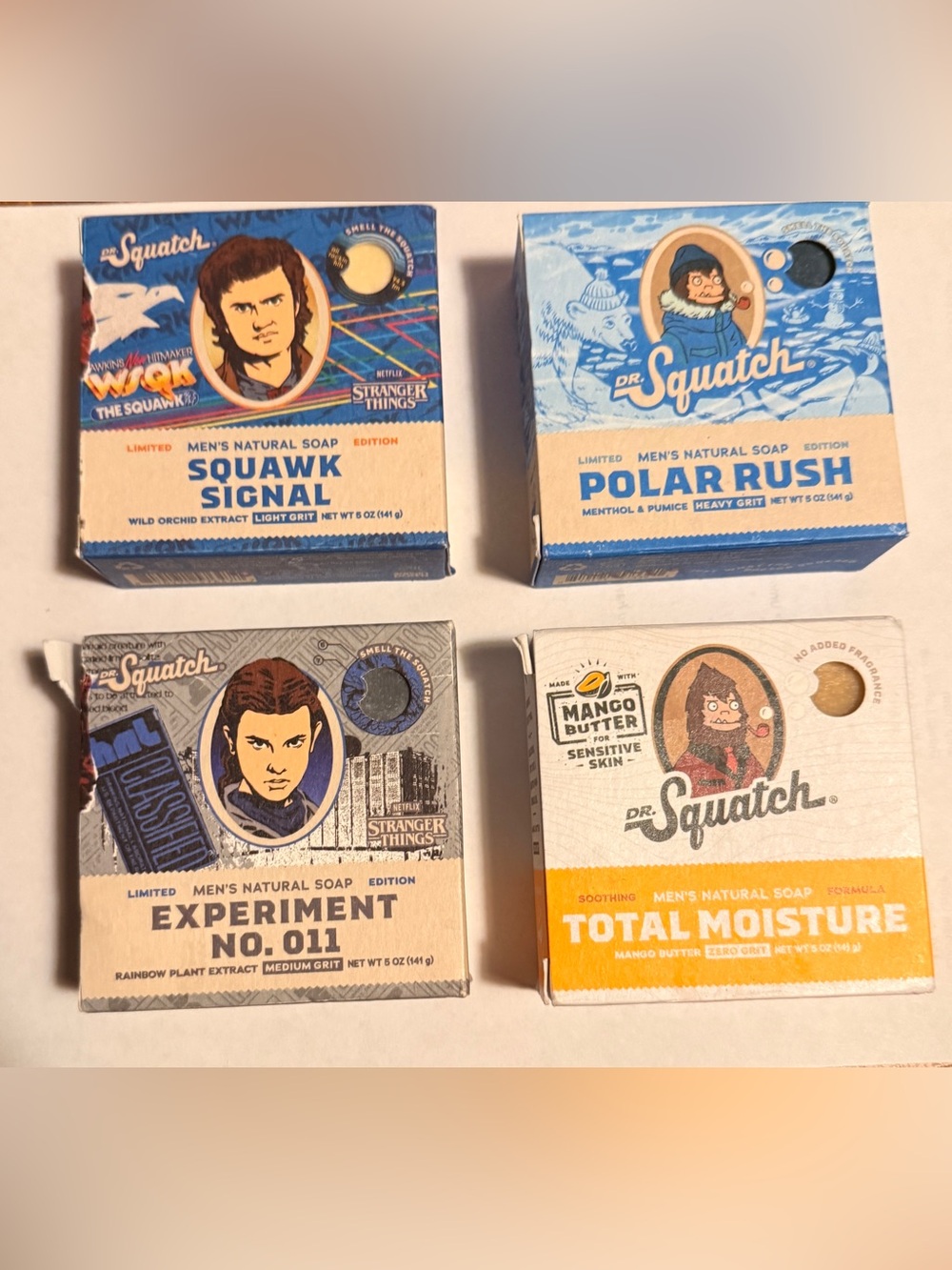 Dr Squash 4x Soap Stranger Things Limited Edition Polar Bear Total Moisture New